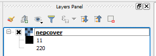 Default symbol for single band raster data