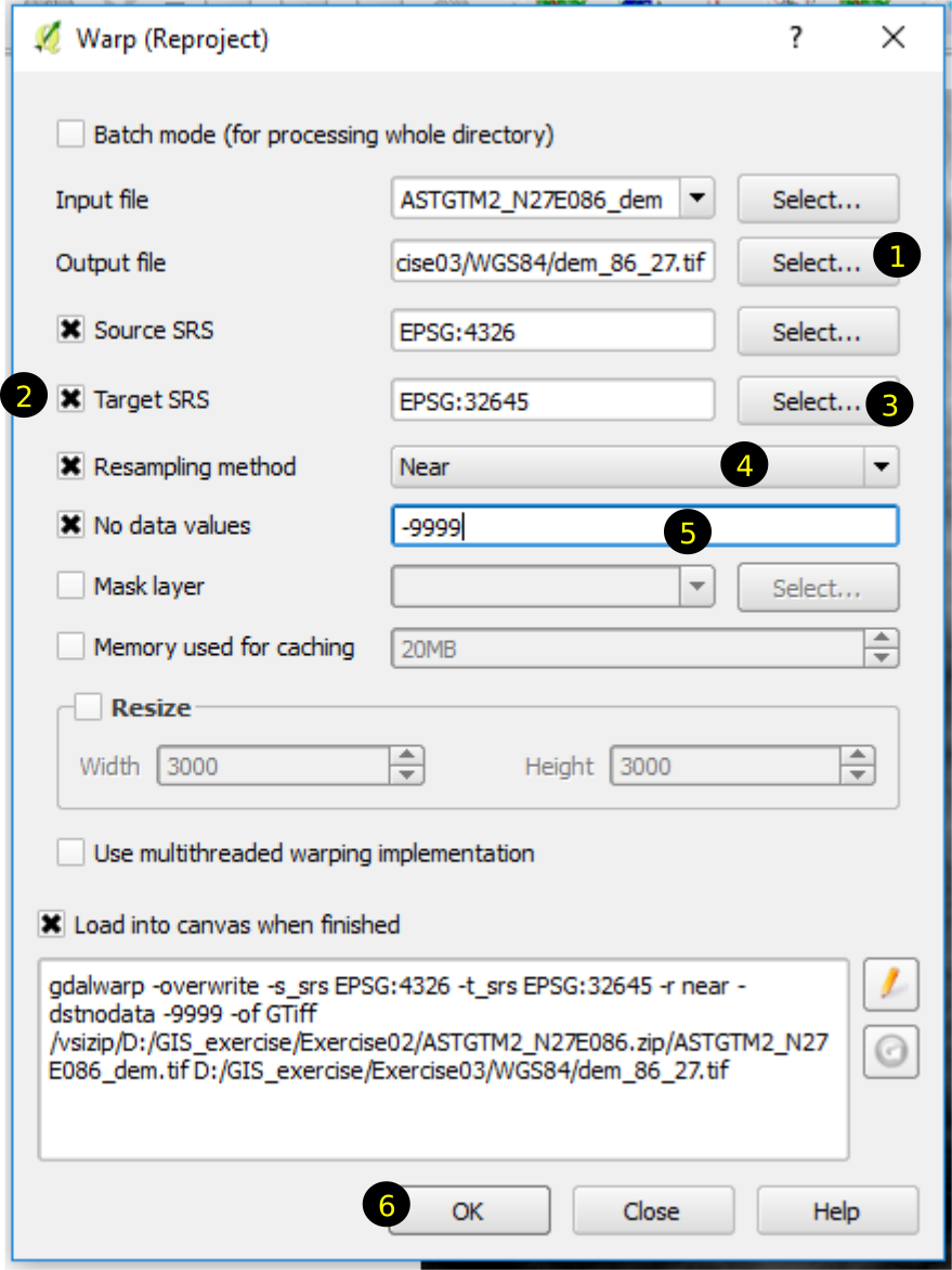 Transformation of raster data from WGS84(GCS) to WGS84(UTM45N)